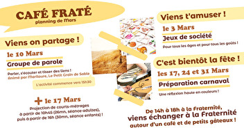 Planning Café Fraté - Mars 2023