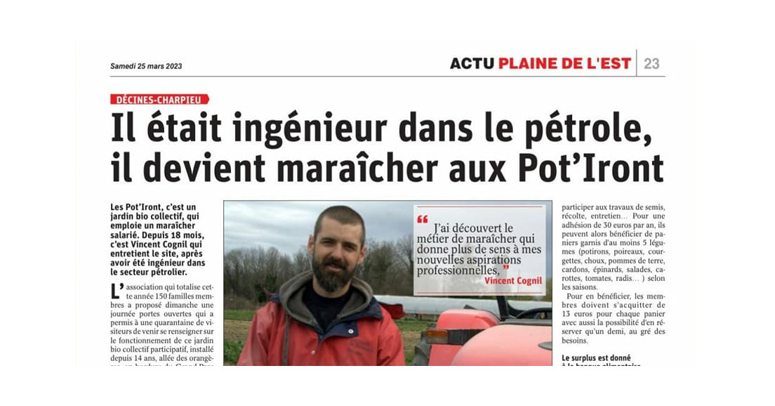 Presse - "Il était ingénieur [...]", Le Progrès (25 mars 2023)