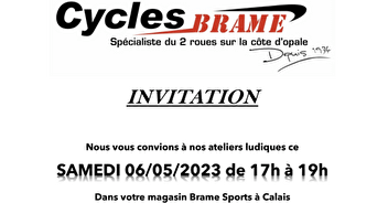 Invitation Cycles Brame le 6 mai de 17h à 19h