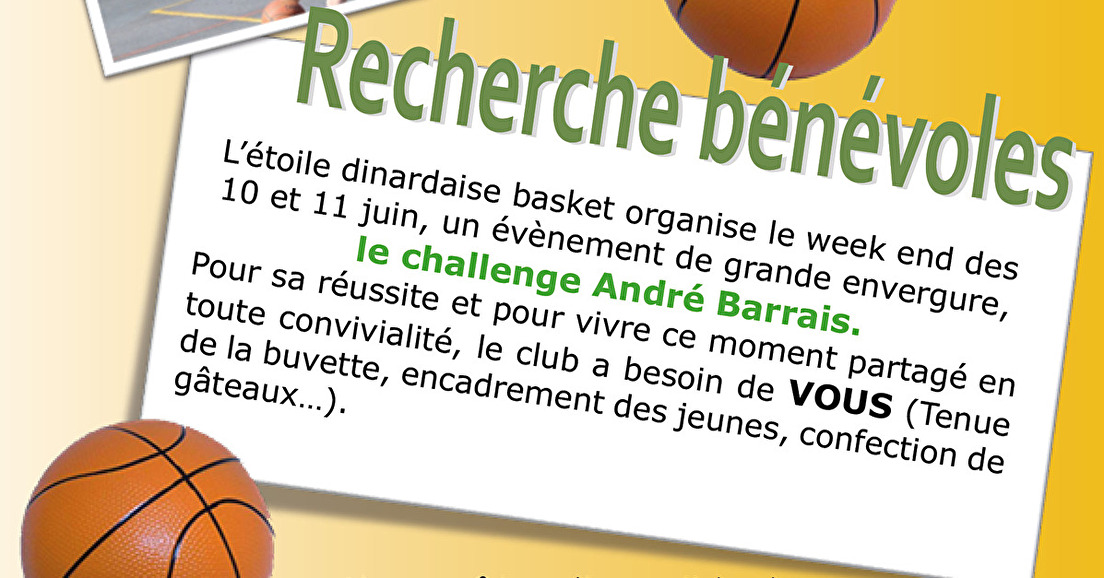Recherche bénévoles pour le Challenge André Barrais