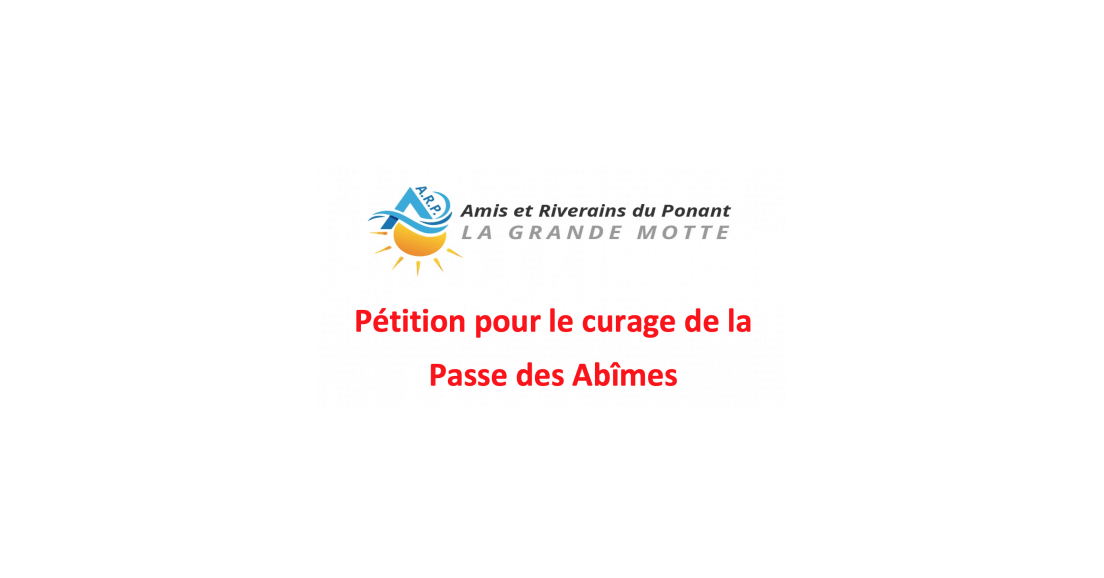 Soutien à la pétition pour le curage de la Passe des Abîmes