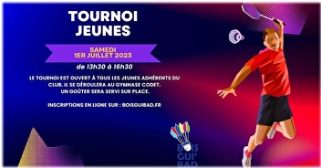 Samedi 1er Juillet : Tournoi des Jeunes du Club