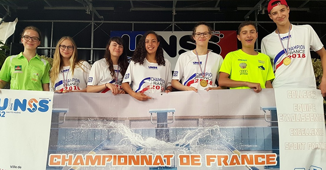 Le collège Europe d’Obernai, champion de France scolaire en natation
