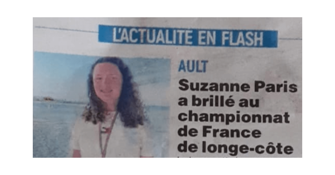 Suzanne Paris a brillé au championnat de France de Longe Côte!
