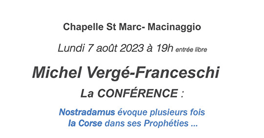 Conférence de Michel Vergé-Franceschi