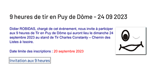 9 heures de tir en Puy de Dôme - Dimanche 24 Septembre 2023