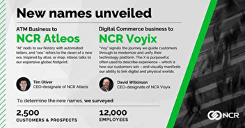 NCR a dévoilé les nouveaux noms des 2 sociétés