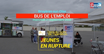 Les jeunes de Bruyères-sur-Oise ont découvert le Bus de l'emploi .