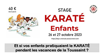Stage de KARATE (vacances de la Toussaint)