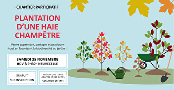 Chantier participatif : plantation d'une haie champêtre à Neuvecelle