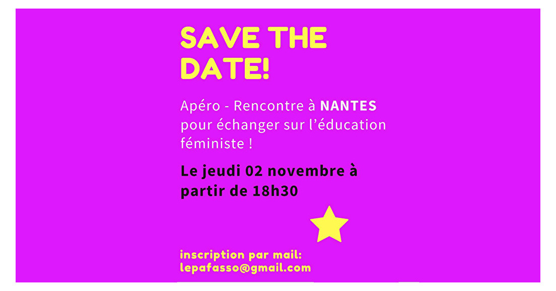 Apéro - rencontre à NANTES pour échanger sur l'éducation féministe !