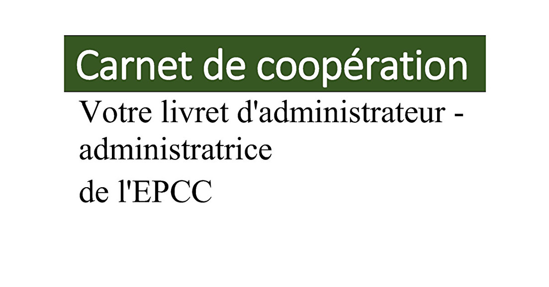 Carnet de coopération #1- Janvier 2016 et réédition en 2019