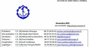Rennes Saint-Malo : bulletin de section - novembre 2023