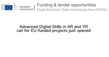Advanced Digital Skills AR/VR: call for EU-funded projects