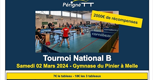 Tournoi national B du club de Périgné TT