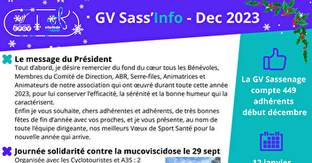 GV Sass' Info de décembre 2023