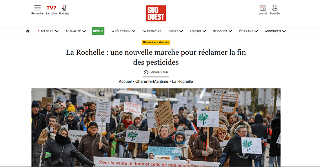 La Rochelle - Une nouvelle marche contre les pesticides !