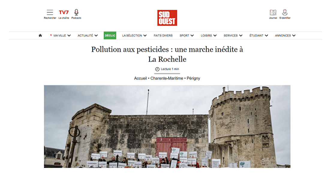 Pollution aux pesticides : Une marche inédite à La Rochelle