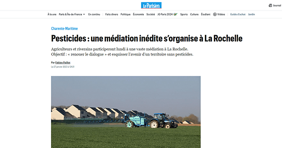Pesticides : Médiation inédite à La Rochelle