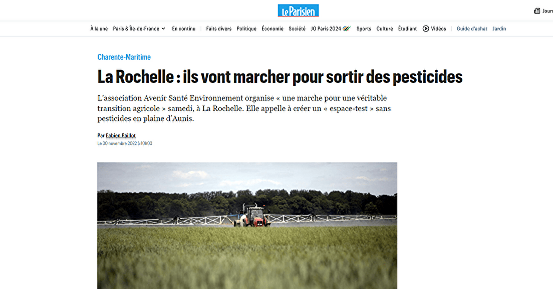 La Rochelle - Ils vont marcher pour sortir des pesticides !