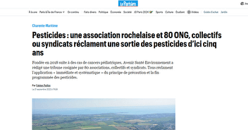 Pesticides : ASE + 80 ONGs réclament une sortie des pesticides
