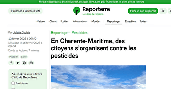 En Charente maritime, les citoyens s'organisent contre les pesticides