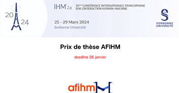 Prix de thèse AFIHM : deadline 26 janvier