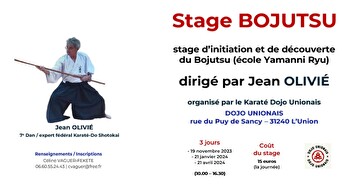 BOJUTSU - stage d'initiation & de découverte (21 janvier)