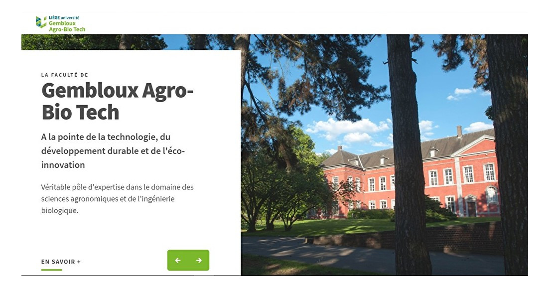 Le nouveau site web de Gembloux Agro-Bio Tech