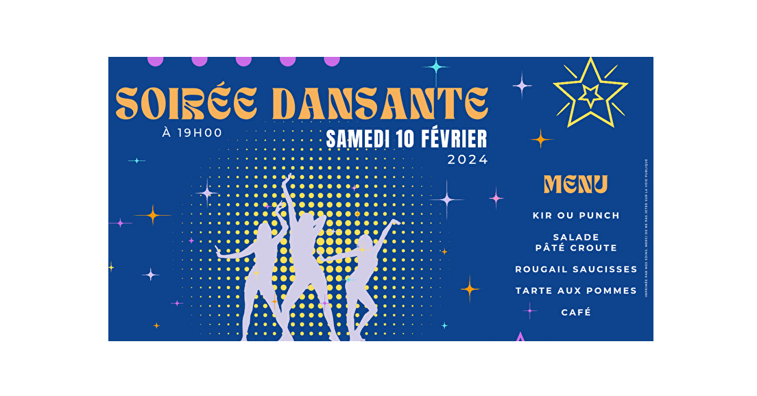 Soirée Dansante - Samedi 10 Février 2024 à 19h00