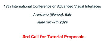 AVI 2024 Advanced Visual Interfaces - 3rd Call for Tutorial Proposals