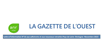 Pays de Loire/Bretagne : Lettre d’information N°16 - Novembre 2023