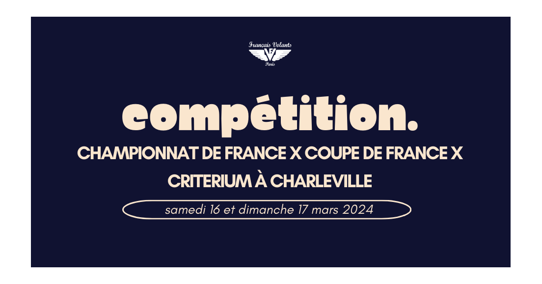 Championnat, Coupe & Critérium de France à Charleville !