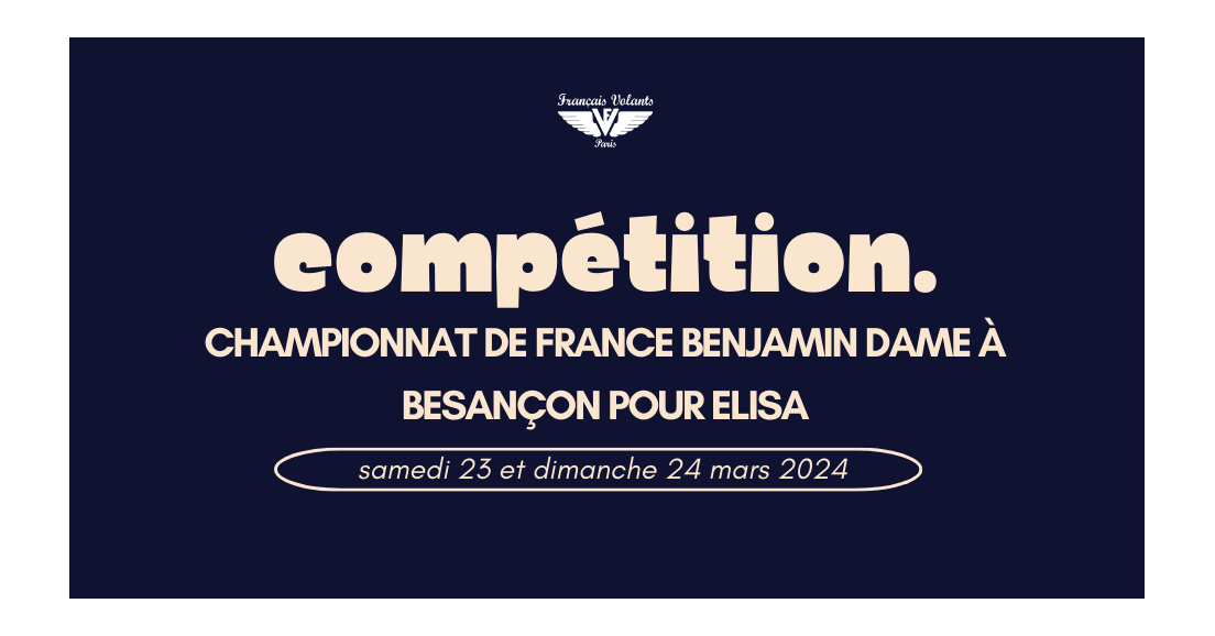 Elisa sera au championnat de France Benjamins Dames !
