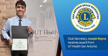Club Secretary Receives Award from UT Health San Antonio