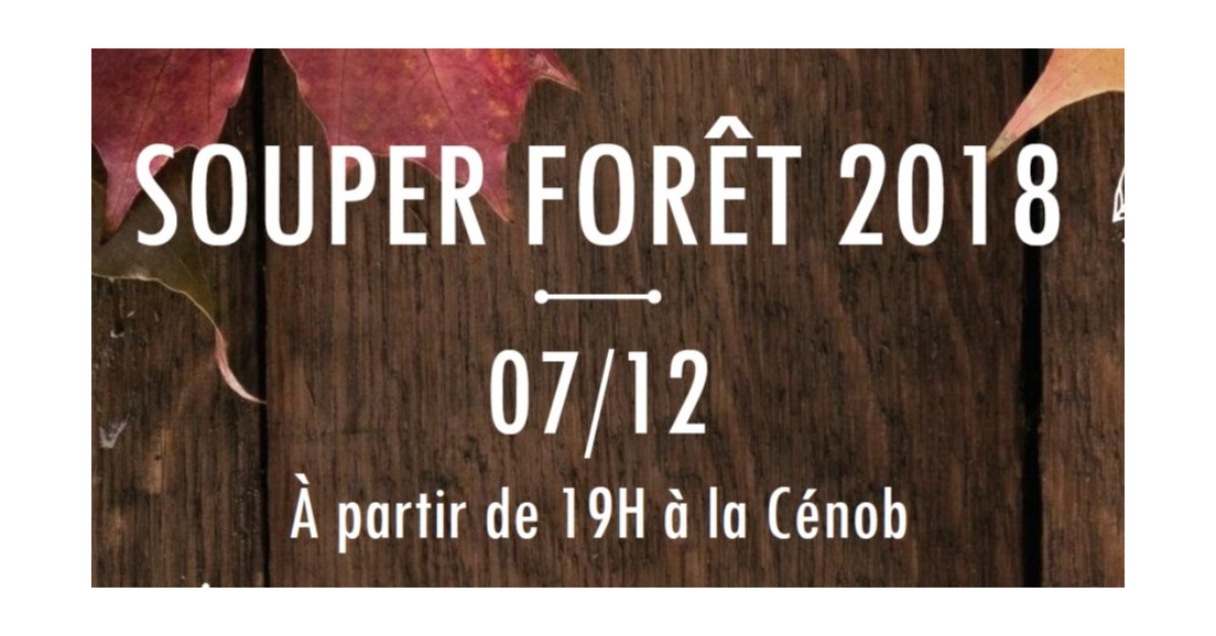 7/12 à 19:00 > Souper Forêt