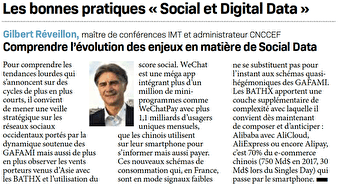 La vision de CDO Alliance - Social Data - IT for Business 01/2019