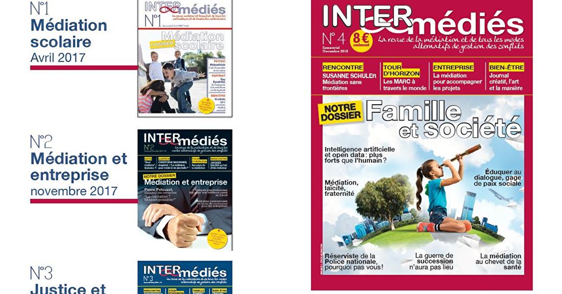 Inter∞médiés, une revue consacrée à la médiation et aux MARD