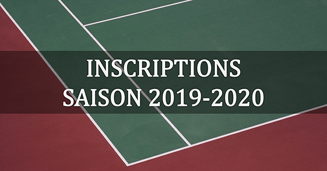 Inscriptions saison 2019-2020