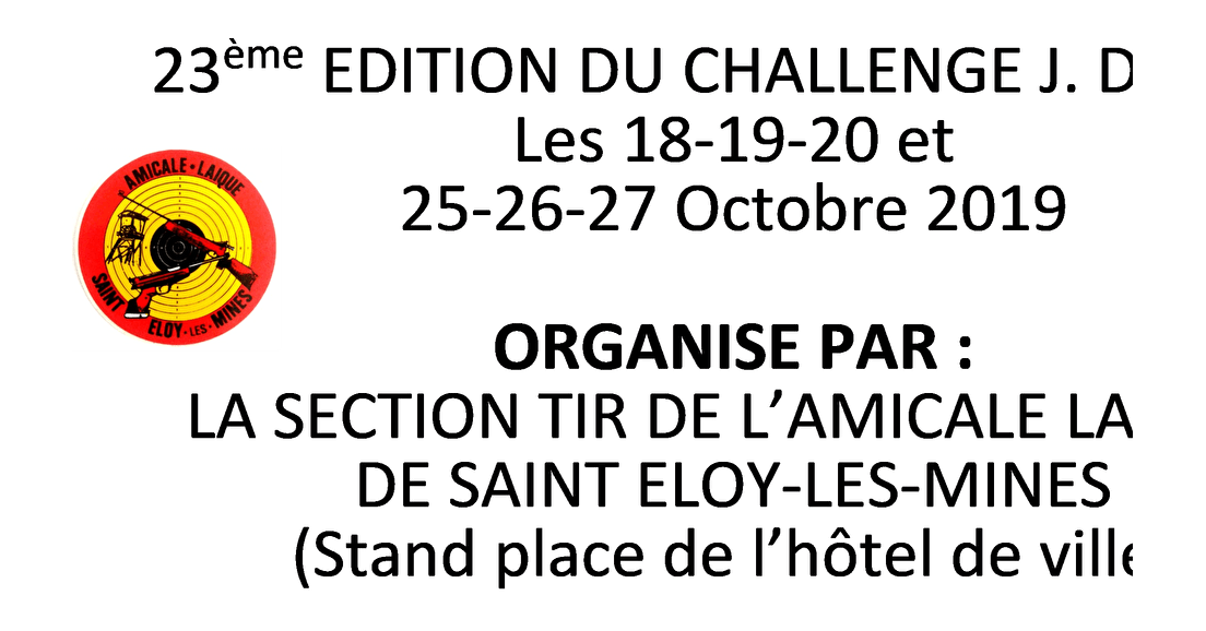 25/08/2019 - Annonce challenge 10 m - Saint Eloy les Mines