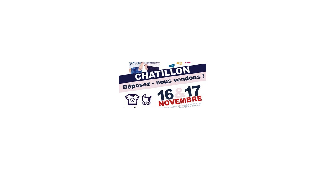 Bourse enfants le 16 et 17 novembre à Châtillon