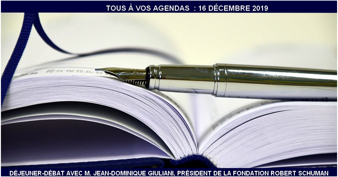 TOUS À VOS AGENDAS : Déjeuner-débat de la CAE en décembre