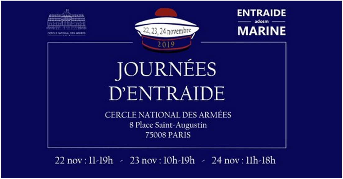 Journées d'Entraide Marine-ADOSM à Paris du 22 au 24 novembre 2019